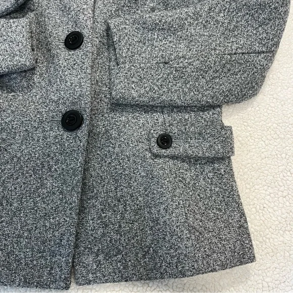 Dressbarn Womens Size M, Gray Mandarin Collar Career Button Up Jacket - Picture 6 of 14